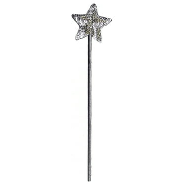 Details about   Lovely 7.5" Princess Queen Costume Silver Color Star Wand 